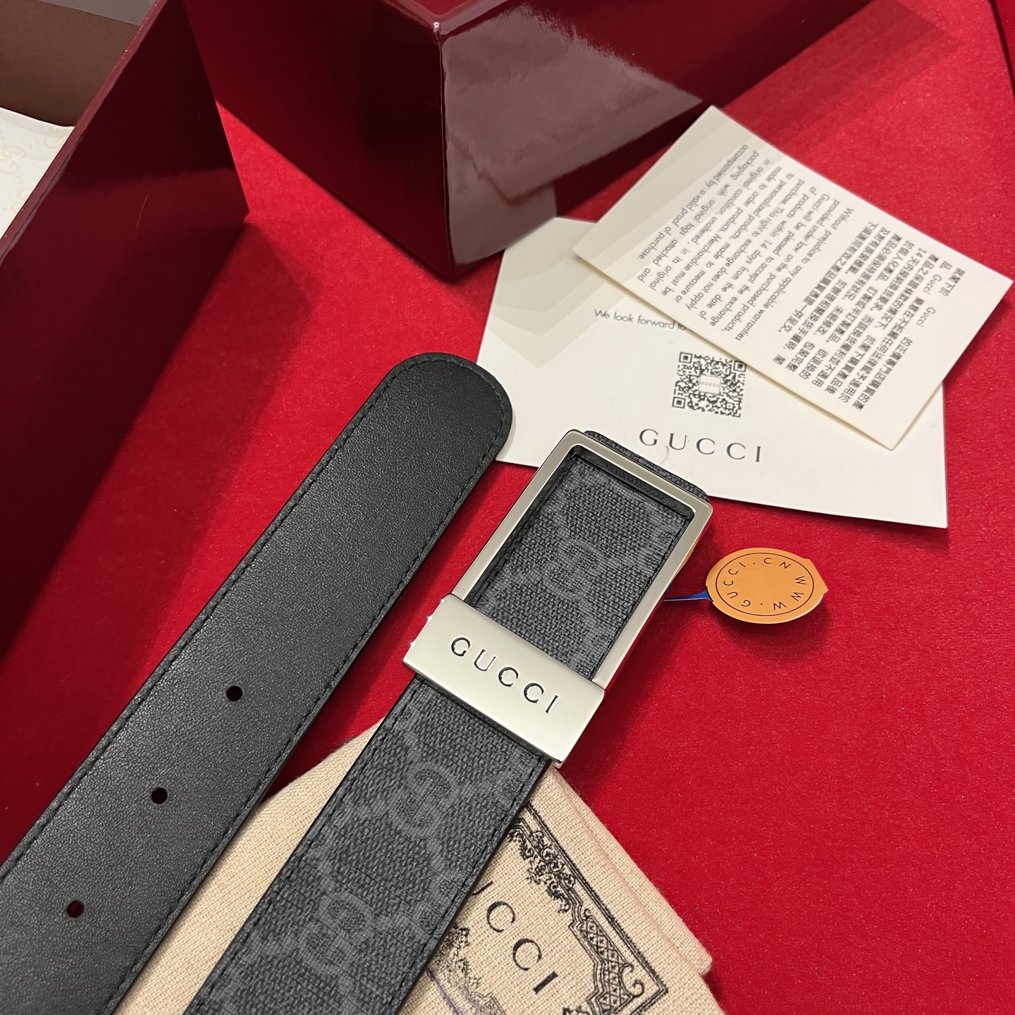 G家🤔顶級原單 原版復刻出品 寬度3.5  於經典之中融入新意 带身饰有双G标识 原厂牛皮底 搭配方形
