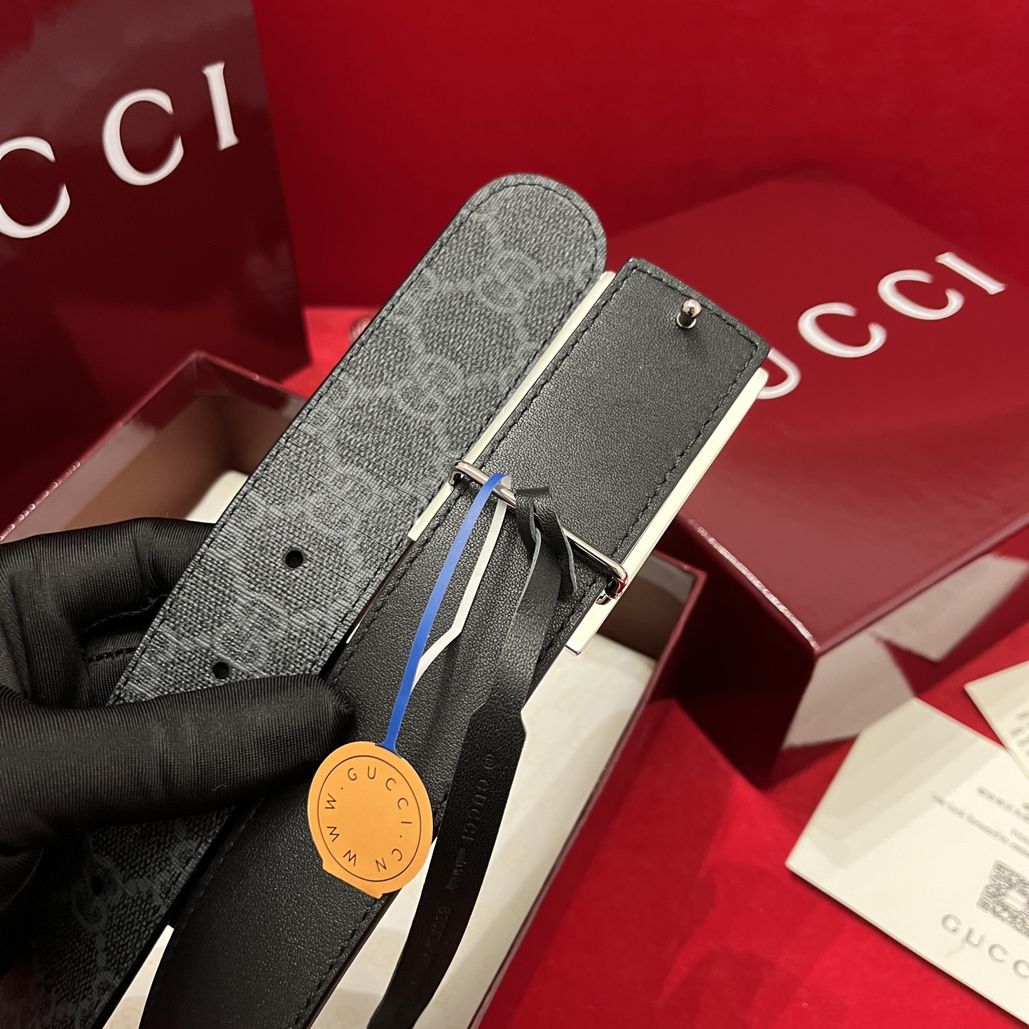  G家🤔顶級原單 原版復刻出品 寬度3.5  於經典之中融入新意 带身饰有双G标识 原厂牛皮底 搭配方形