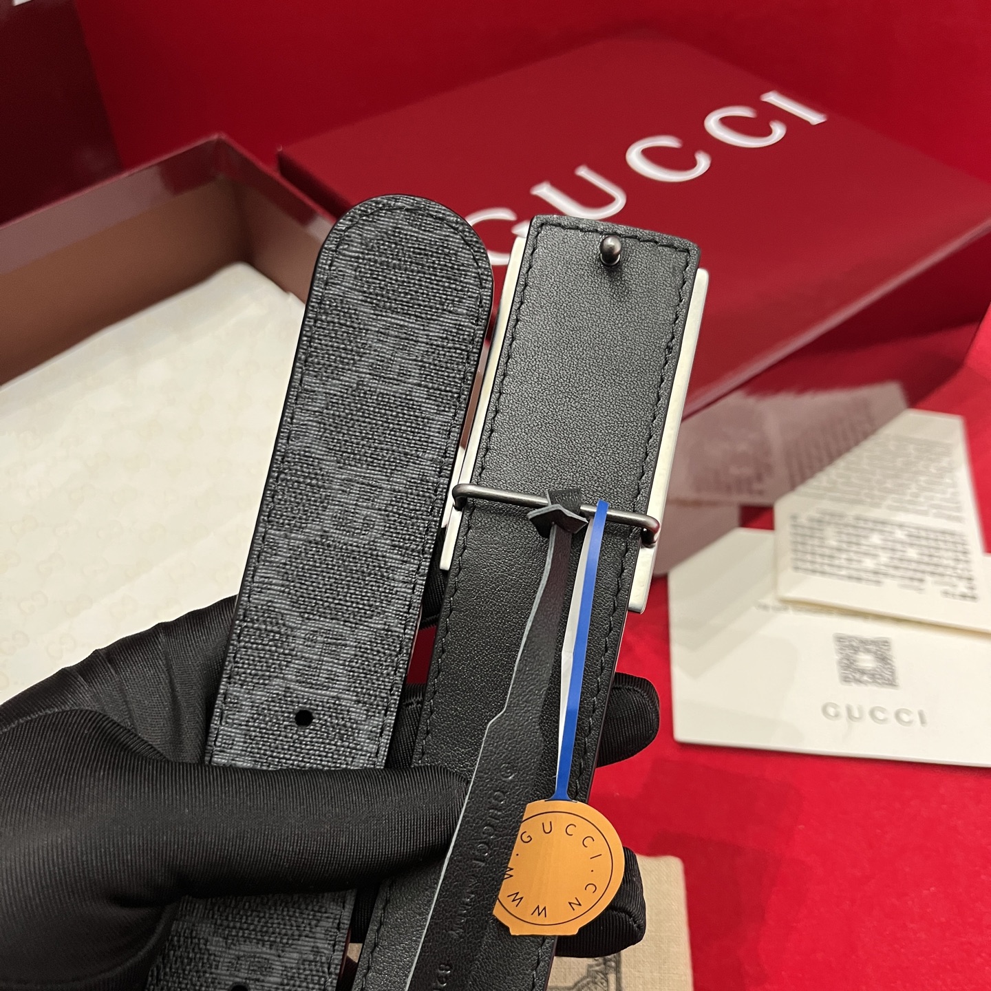  G家🤔顶級原單 原版復刻出品 寬度3.5  於經典之中融入新意 带身饰有双G标识 原厂牛皮底 搭配方形