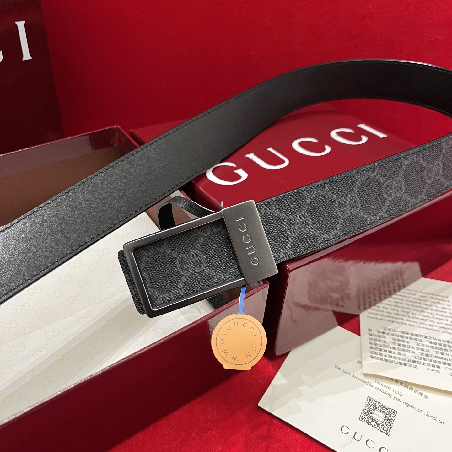  G家🤔顶級原單 原版復刻出品 寬度3.5  於經典之中融入新意 带身饰有双G标识 原厂牛皮底 搭配方形