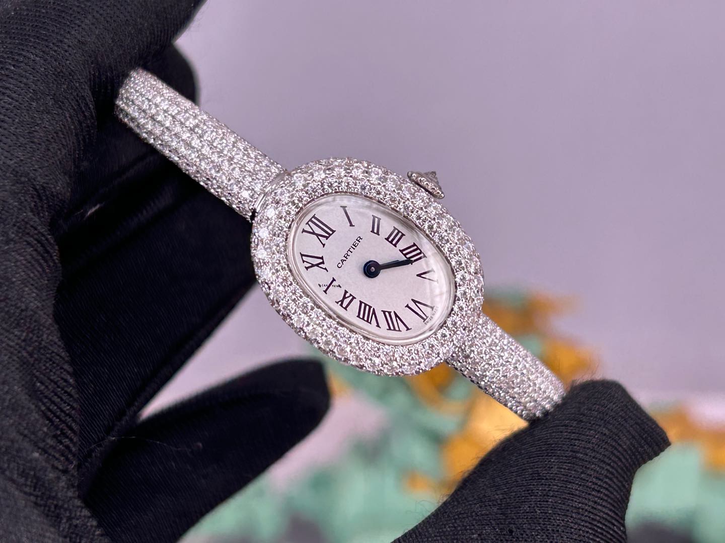 NO:156856,Kajia's classic bathtub series. Original mold opening. Pack 18k   Moissan diamond. Full radium engraving lettering. Non-market ordinary version printing. Anyone who knows it knows it with original jewelry box certificate. Baignoire's new 