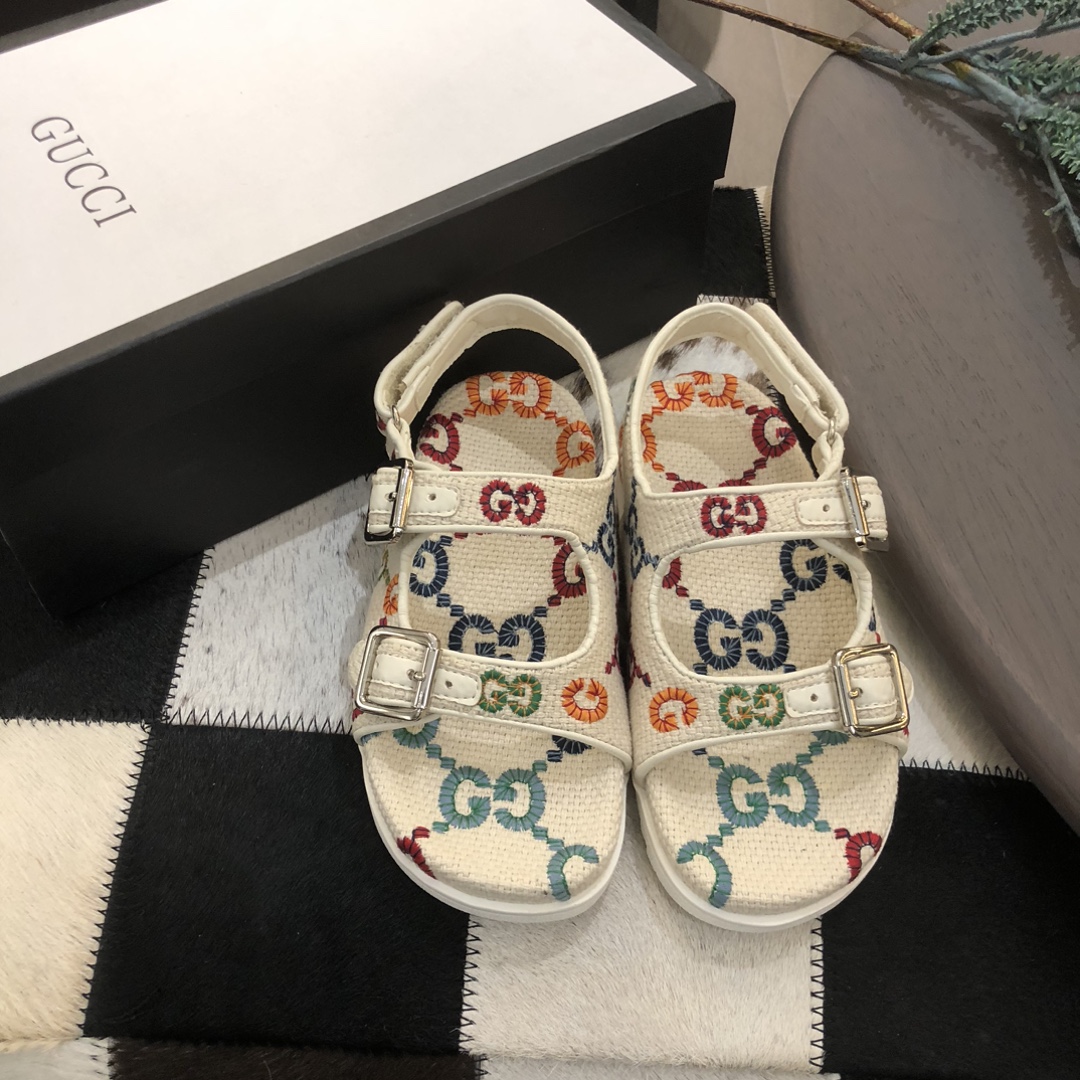 AAAA Quality Replica
 Gucci Shoes Sandals Embroidery Kids Unisex Summer Collection