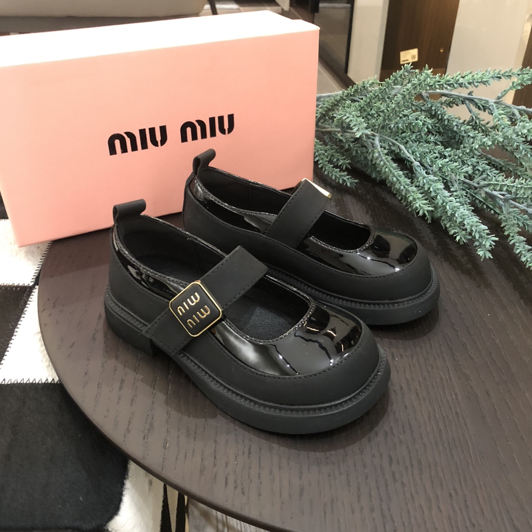 MiuMiu Platform Shoes Single Layer Shoes Kids Summer Collection Fashion