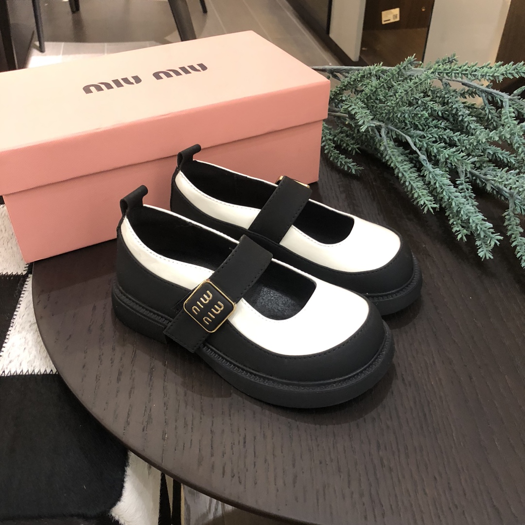 High Quality Perfect
 MiuMiu Platform Shoes Single Layer Shoes Kids Summer Collection Fashion