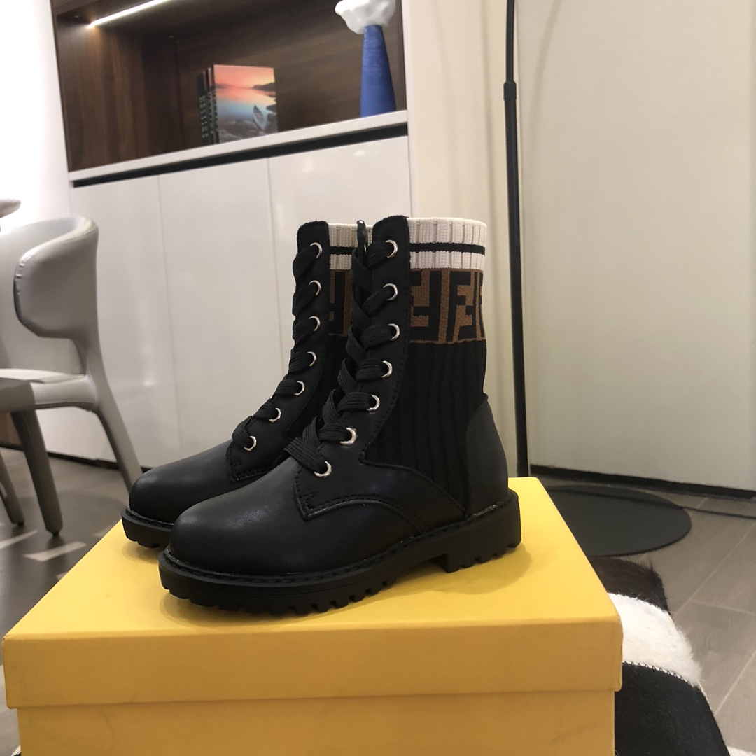 Fendi Martin Boots website to buy replica Kids Calfskin Cowhide Rubber Hagobuy.ru