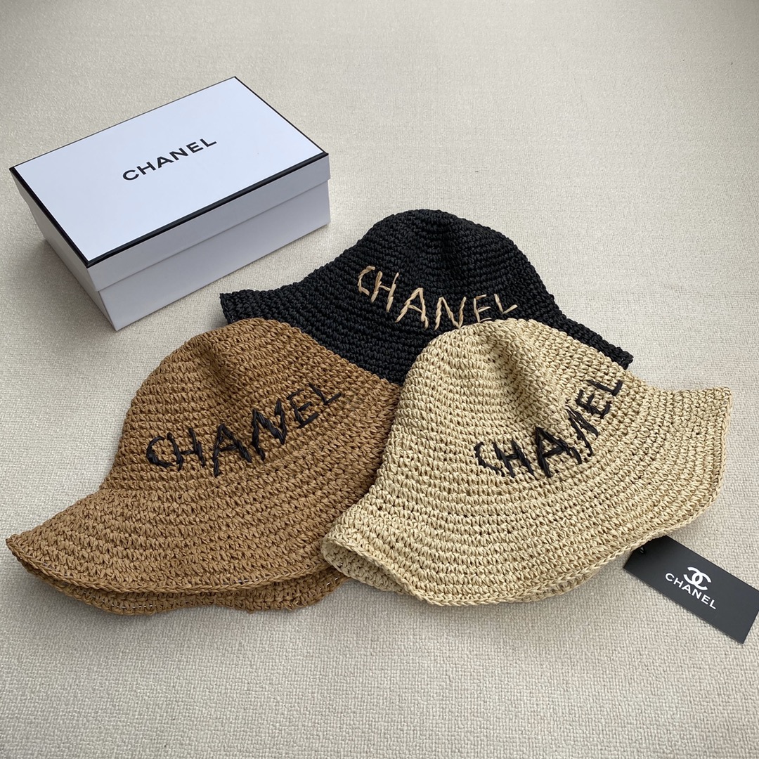 Chanel Hats Straw Hat Designer Replica
 Weave Knitting Raffia Summer Collection Fashion