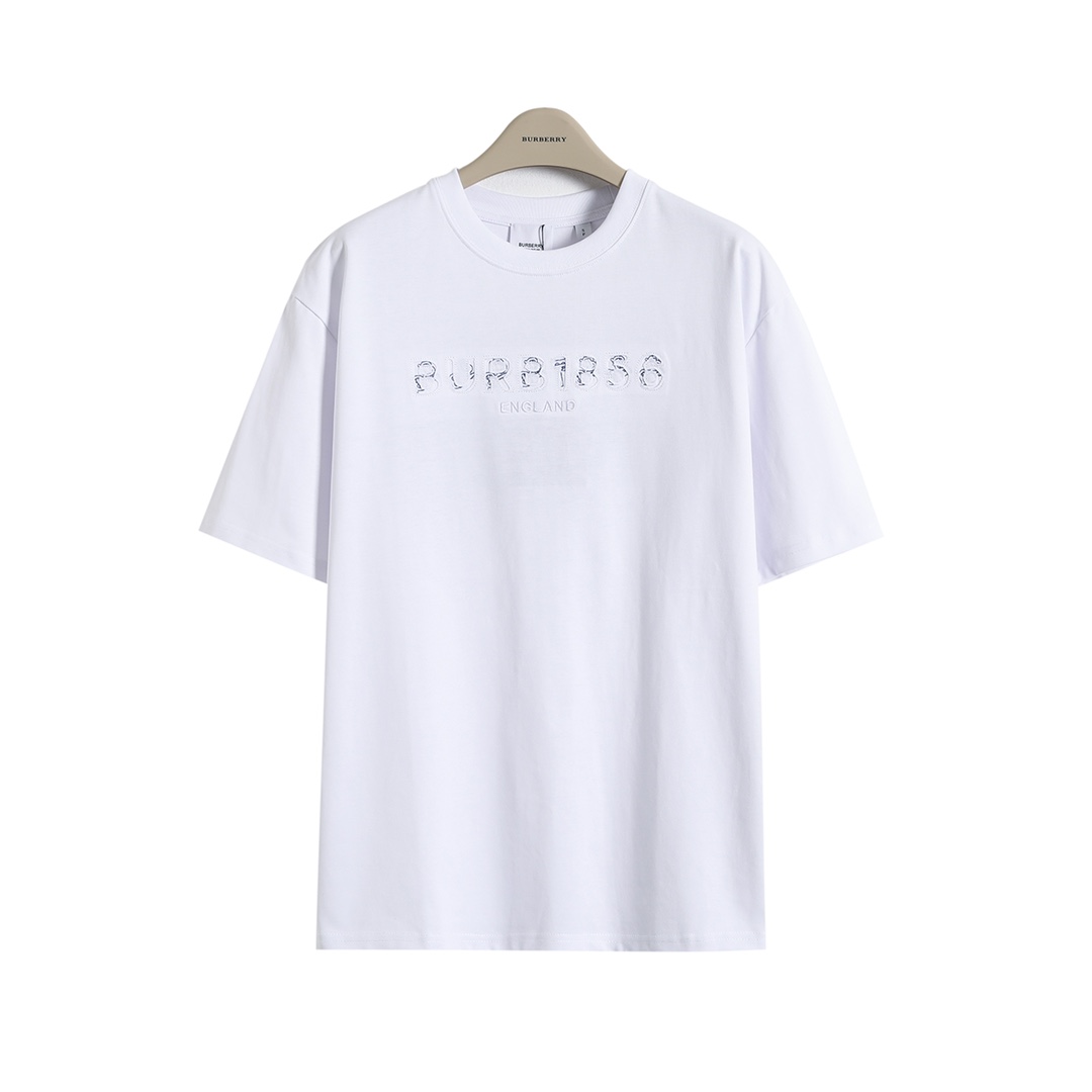 Burberry 25SS Logo Embroidered Cotton T-Shirt - Everyday Luxury