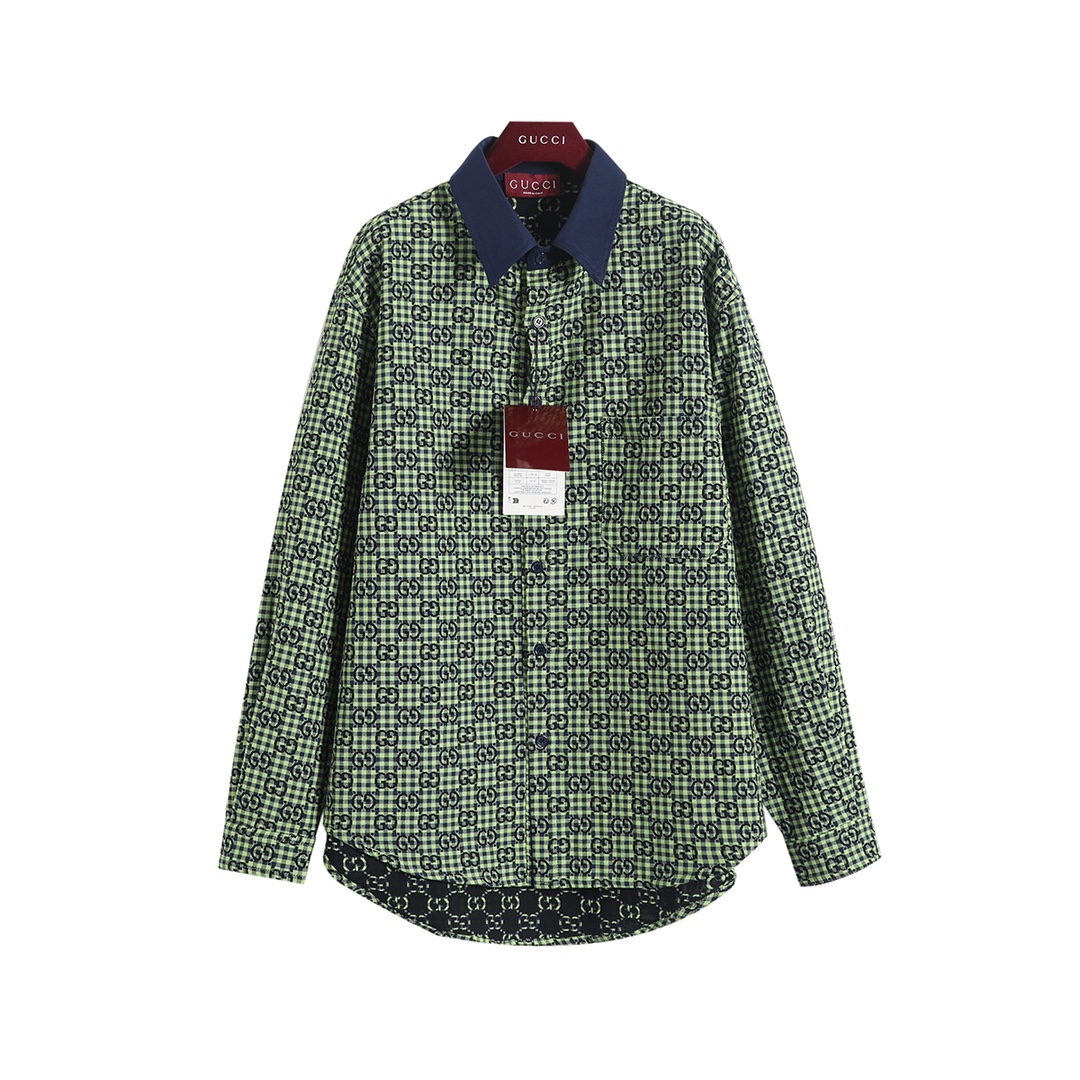 💰170 古驰 𝙂𝙐𝘾𝘾𝙄 GC 25FW 小G提花棉麻长袖衬衫
轻奢主义 男女日常通勤穿搭必备单品 正确版本 随意对比
详细特征
· 客供定织羊毛棉麻材质面料 质感高端 肤感舒适
· 全身激光对位裁剪 所有格纹全部对格
· 前幅 口袋 纯手工对位裁剪
· 领门子襟采用进口树脂复粘合衬
· 采用深海贝母纽扣
· 成衣水洗去缩率
· 全麦夹专车工艺
· 原版主唛水洗吊牌纽扣包装
颜色:绿色/蓝色
尺码:XS/S/M/L