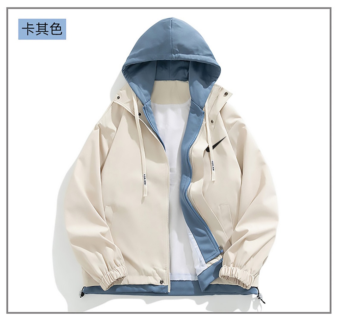 供货价:125💰『云仓特别款』出口贸易版本,天花板版本,原包装+原吊牌  
高品质耐克25ss🔥秋季二色款外套假两件连帽夹克
   衣服版型宽松  细节完美  梭织面料耐磨耐脏 立体裁剪宽松版型   立体五金标反复水洗不会开裂脱落   男女同款情侣款
颜色:黑色 卡其色
尺码：S-3XL











