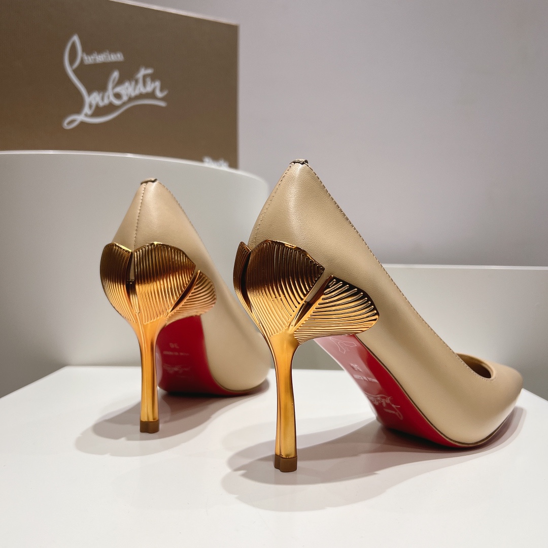 顶级版原版盒ChristianLouboutin2024s原版做货重工CLGinko系列高跟鞋︎鞋面:G