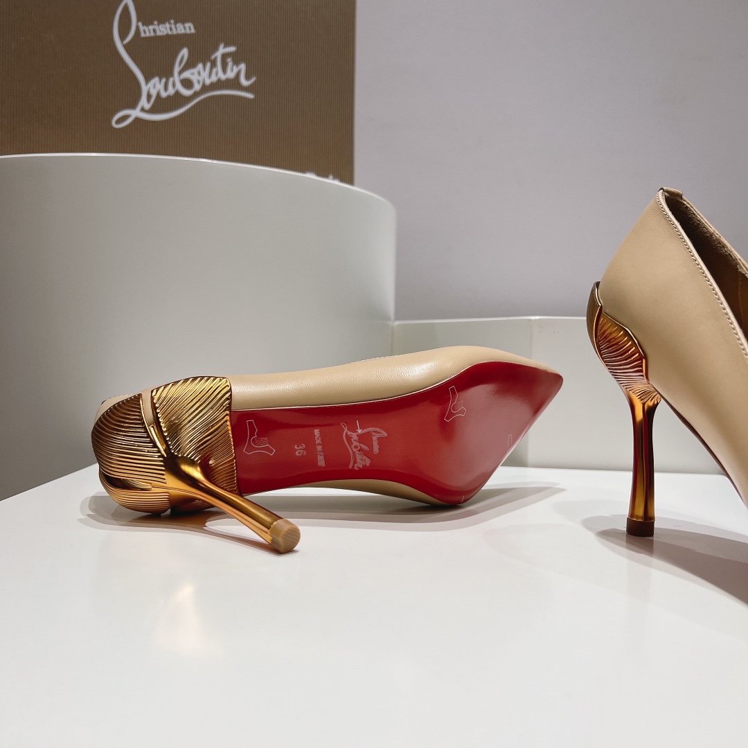 顶级版原版盒ChristianLouboutin2024s原版做货重工CLGinko系列高跟鞋︎鞋面:G