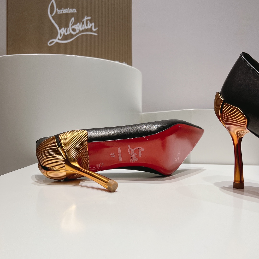 顶级版原版盒ChristianLouboutin2024s原版做货重工CLGinko系列高跟鞋︎鞋面:G