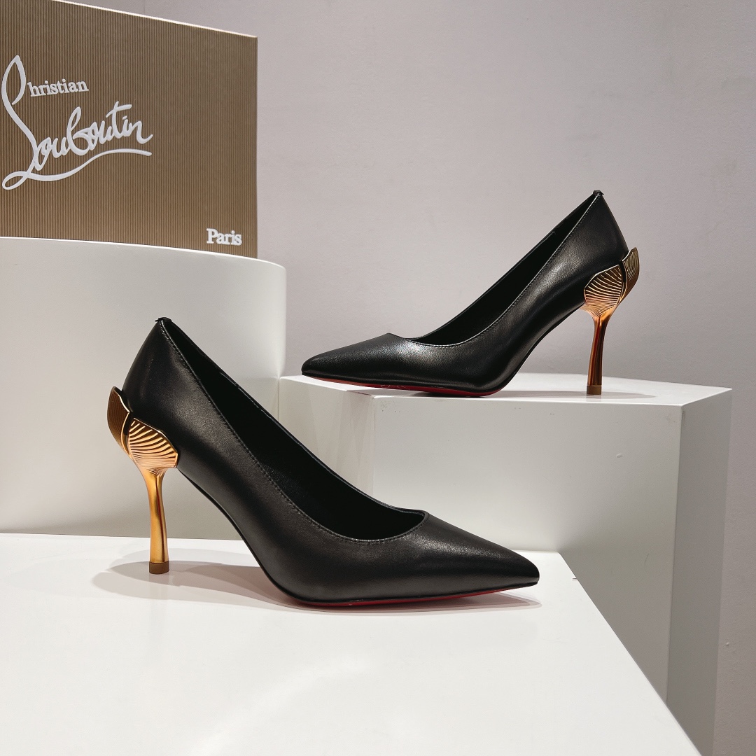 顶级版原版盒ChristianLouboutin2024s原版做货重工CLGinko系列高跟鞋︎鞋面:G