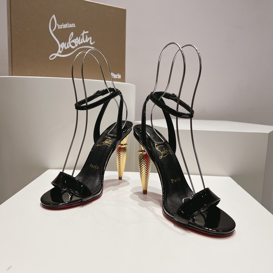 顶级版原版盒ChristianLouboutin2024s原版做货重工CL全新LiPgloss系列高跟凉