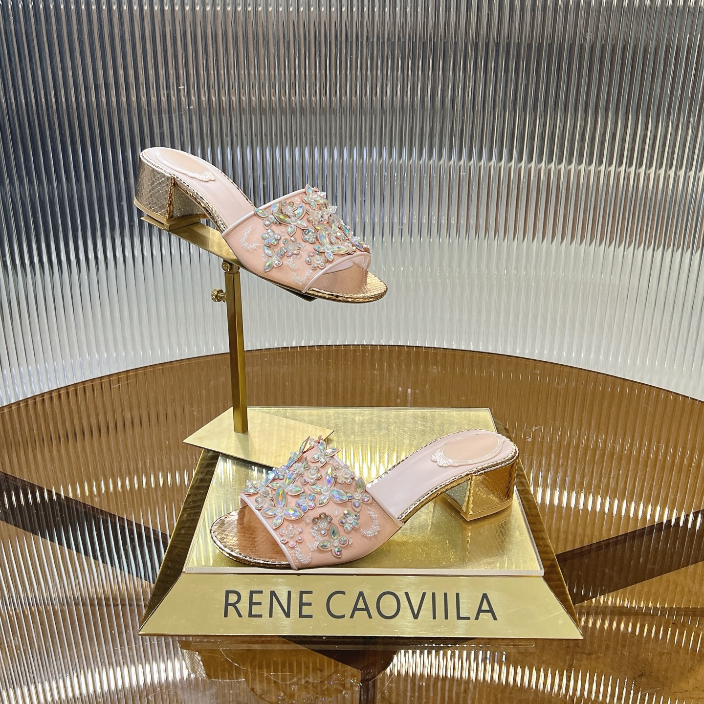 P588 High-Heeled Butterfly Sandals: Romantic, Elegant Design, 34-43 Sizes, Pink/Silver, 4.5cm Heel - 图片 7