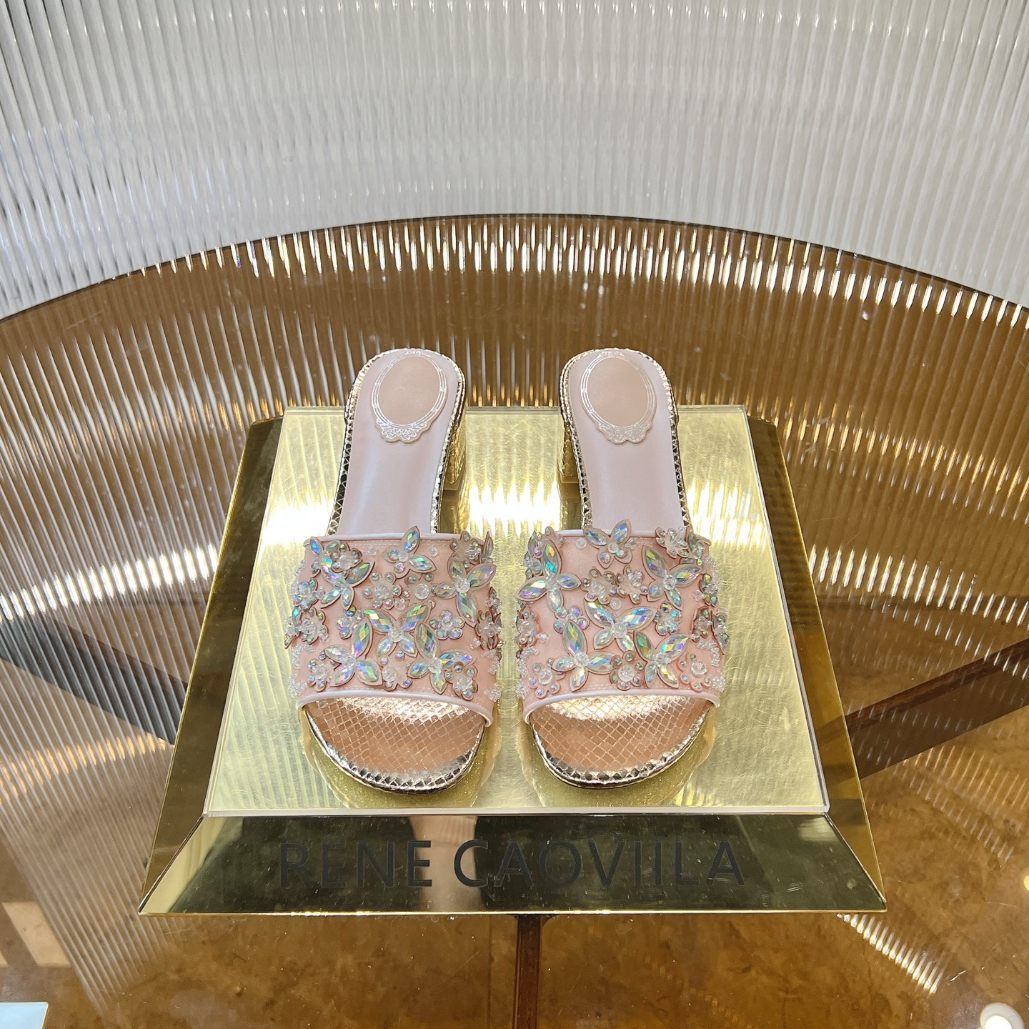 P588 High-Heeled Butterfly Sandals: Romantic, Elegant Design, 34-43 Sizes, Pink/Silver, 4.5cm Heel - 图片 2