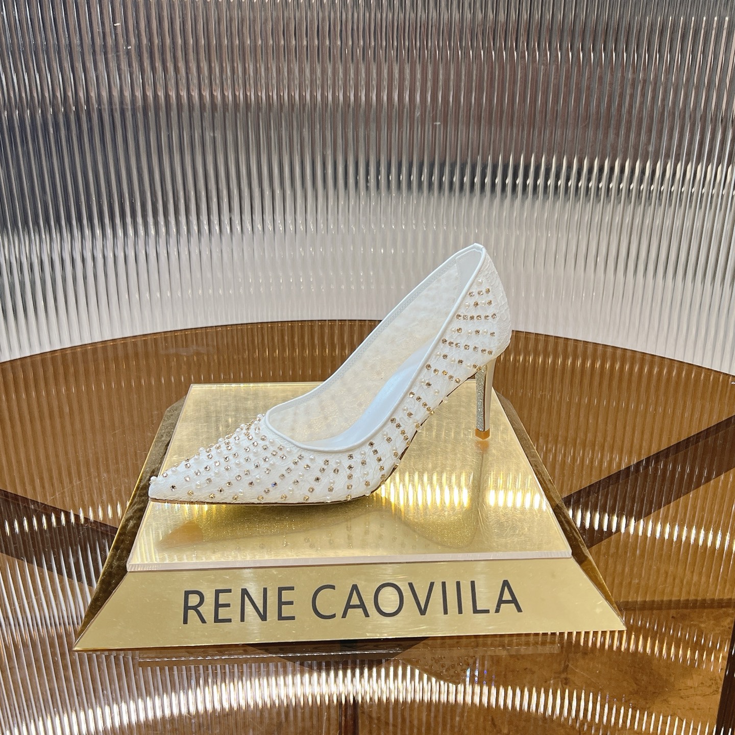 Rene Caovilla Embellished Lace Heels - Crystal Pearl Gem Wedding Shoes 6 i1743355035252 5882 0 3