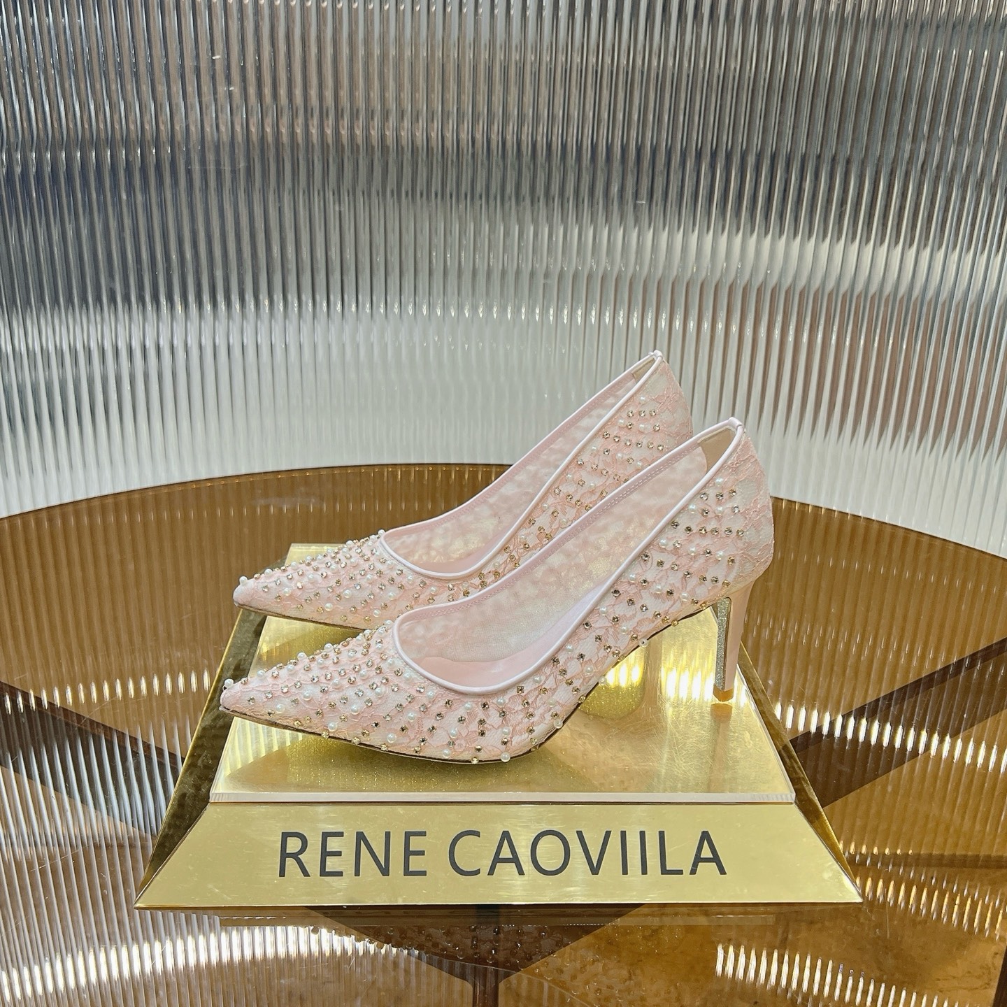 Rene Caovilla Crystal Embellished Lace High Heels Wedding Party Shoes 5 i1743355089217 7988 0 2
