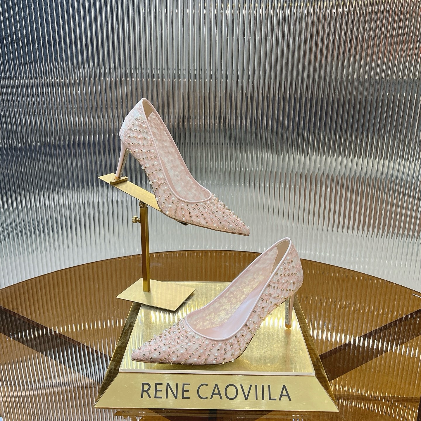 Rene Caovilla Crystal Embellished Lace High Heels Wedding Party Shoes 8 i1743355090366 2035 0 5