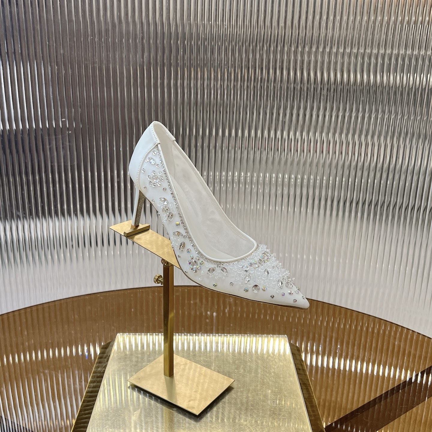 Rene Caovilla Crystal Embellished Mesh Pumps, Bridal High Heel Shoes 1 Rene Caovilla Crystal Embellished Mesh Pumps, Bridal High Heel Shoes