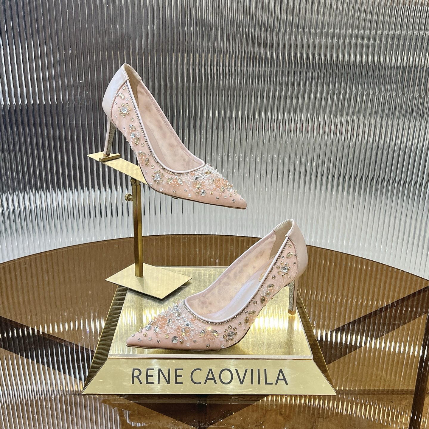 Rene Caovilla Women's Handmade Crystal Embellished Pointed Toe Stiletto Heels 6 i1743356342732 2872 0 4