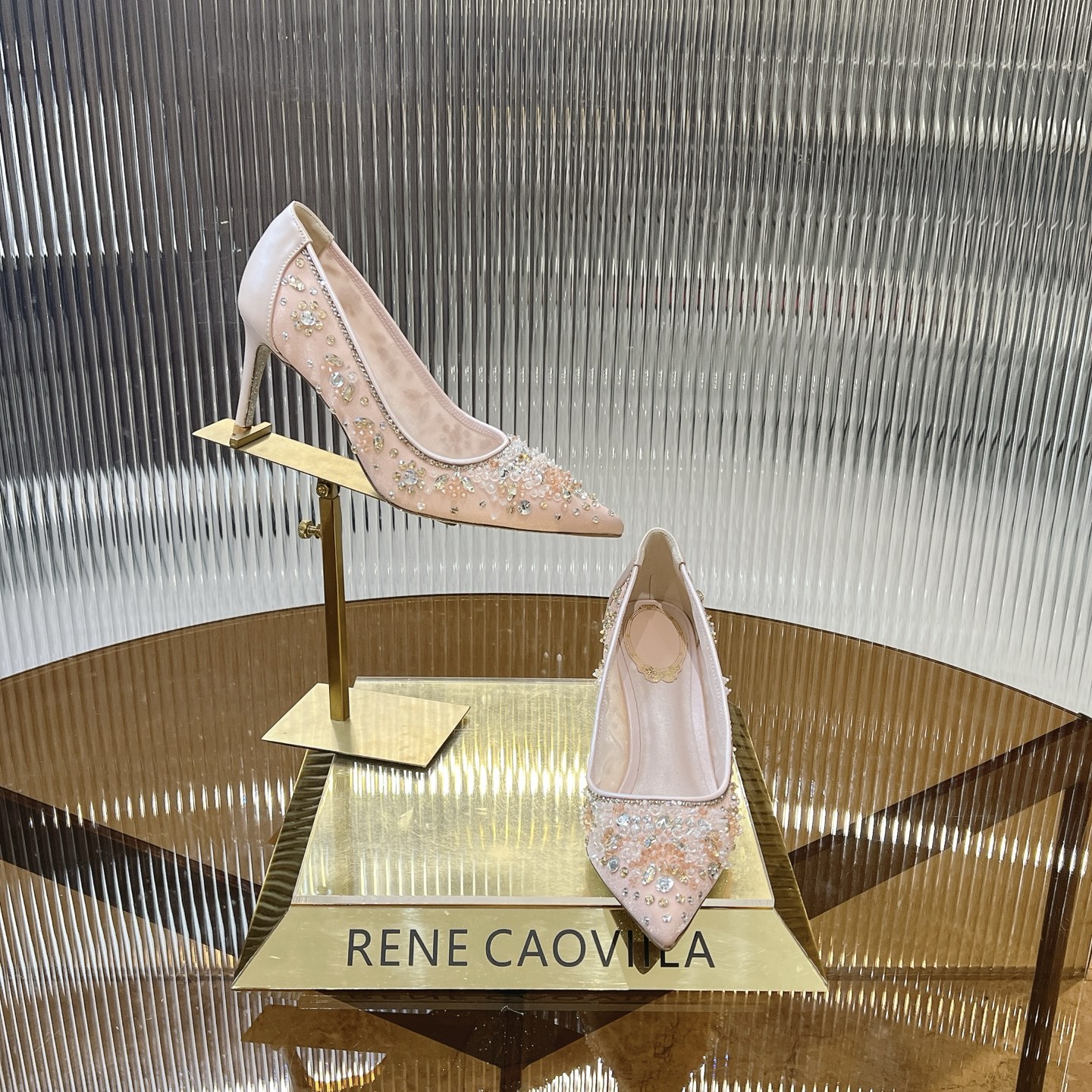 Rene Caovilla Women's Handmade Crystal Embellished Pointed Toe Stiletto Heels 7 i1743356343924 674 0 5