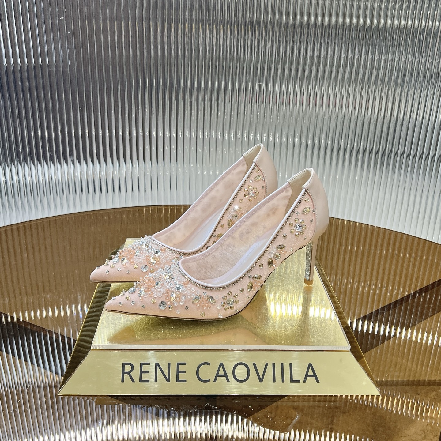 Rene Caovilla Women's Handmade Crystal Embellished Pointed Toe Stiletto Heels 4 i1743356343970 2521 0 1