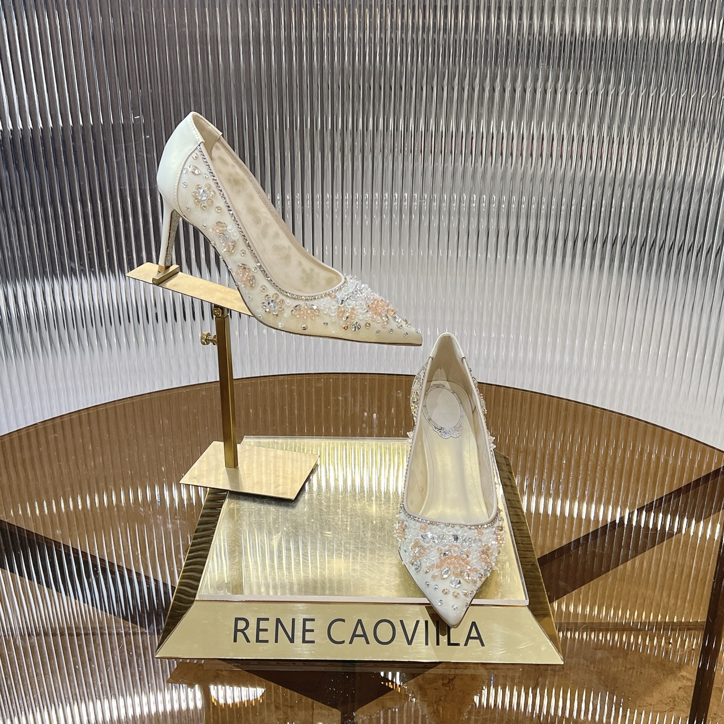 Rene Caovilla Crystal Embellished Pointed Toe Heels - Elegant and Luxurious 7 i1743356398824 3987 0 4