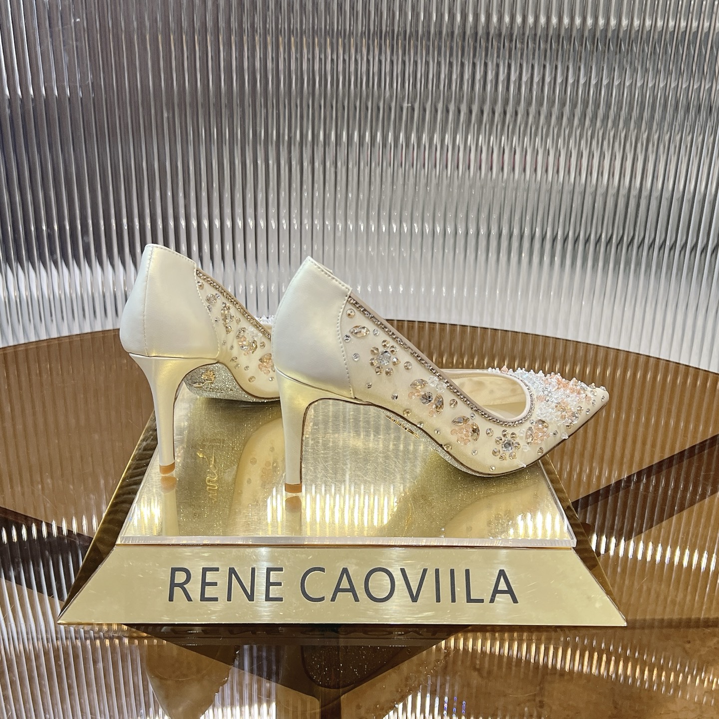 Rene Caovilla Crystal Embellished Pointed Toe Heels - Elegant and Luxurious 5 i1743356398852 8927 0 2