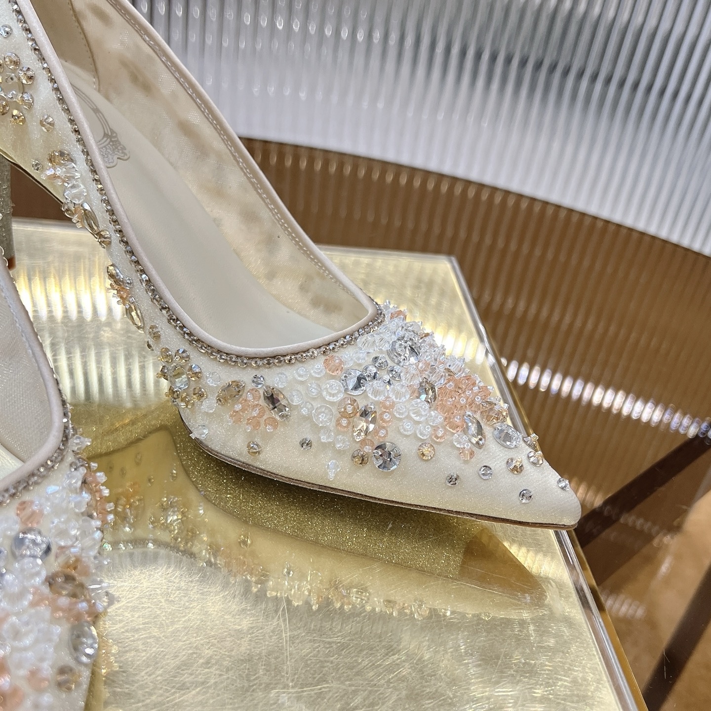 Rene Caovilla Crystal Embellished Pointed Toe Heels - Elegant and Luxurious 8 i1743356399940 2907 0 6