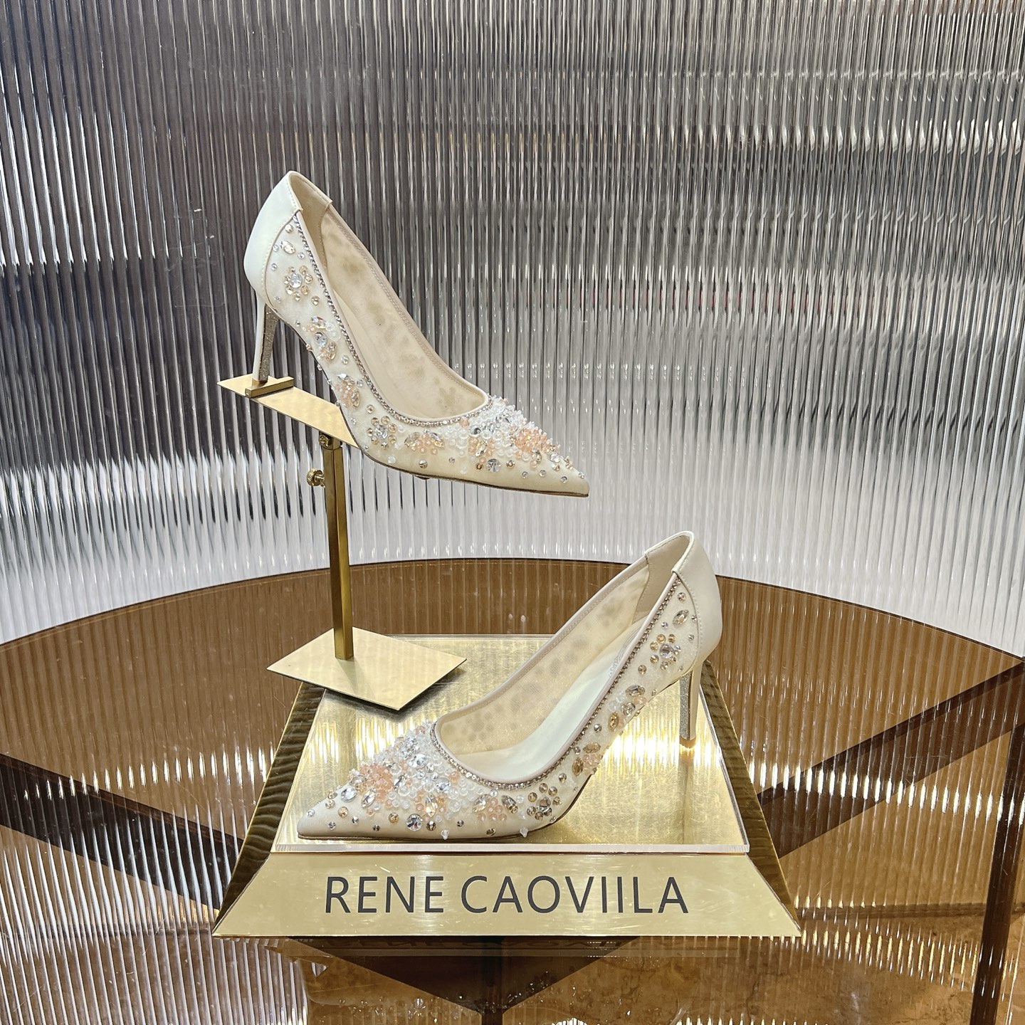 Rene Caovilla Crystal Embellished Pointed Toe Heels - Elegant and Luxurious 6 i1743356399972 3120 0 3