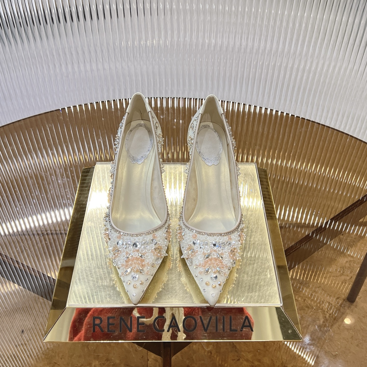 Rene Caovilla Crystal Embellished Pointed Toe Heels - Elegant and Luxurious 3 i1743356399988 4865 0 0