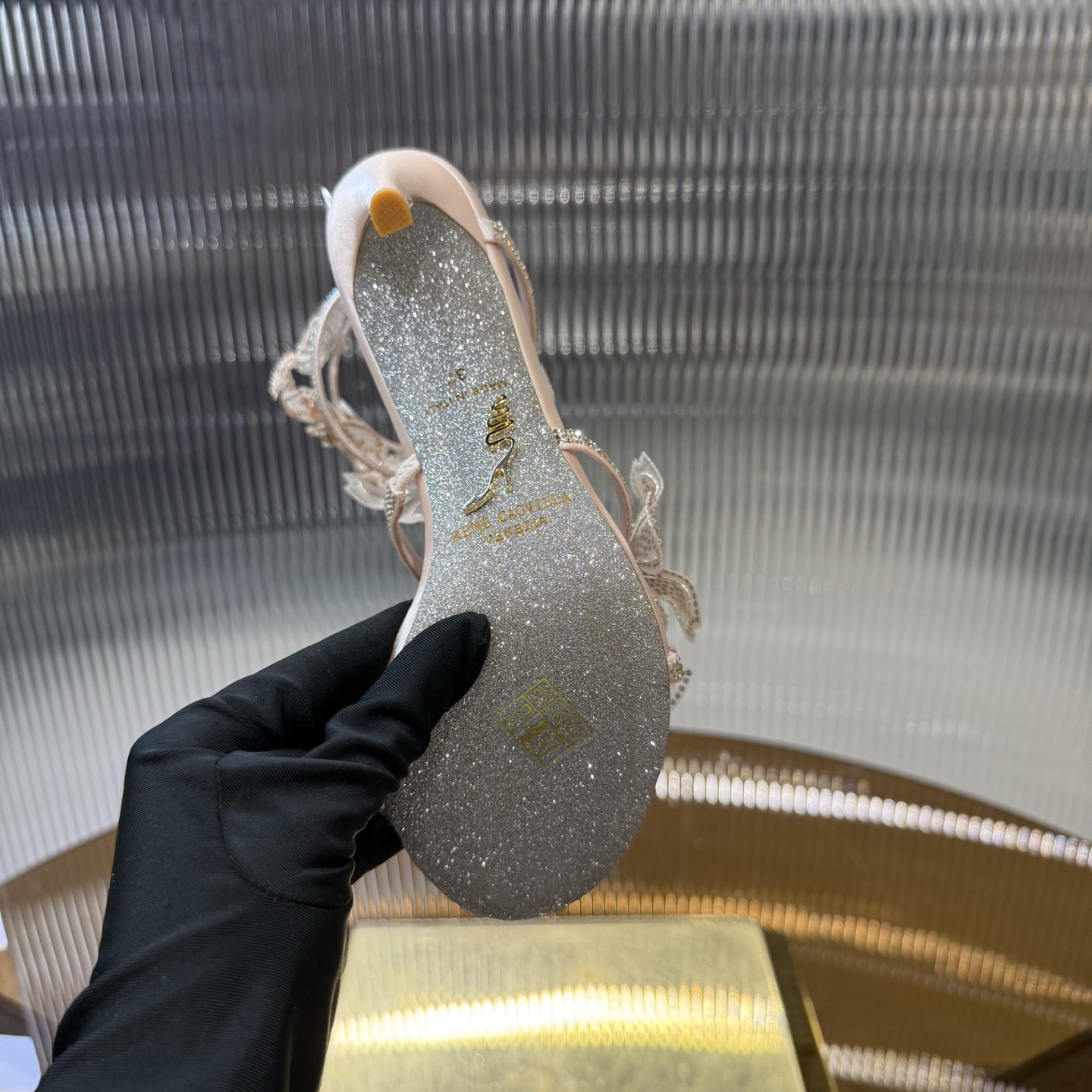 Fashionable FLORIANE High Heels with Snake-Style Lace and Water Drills - 图片 9