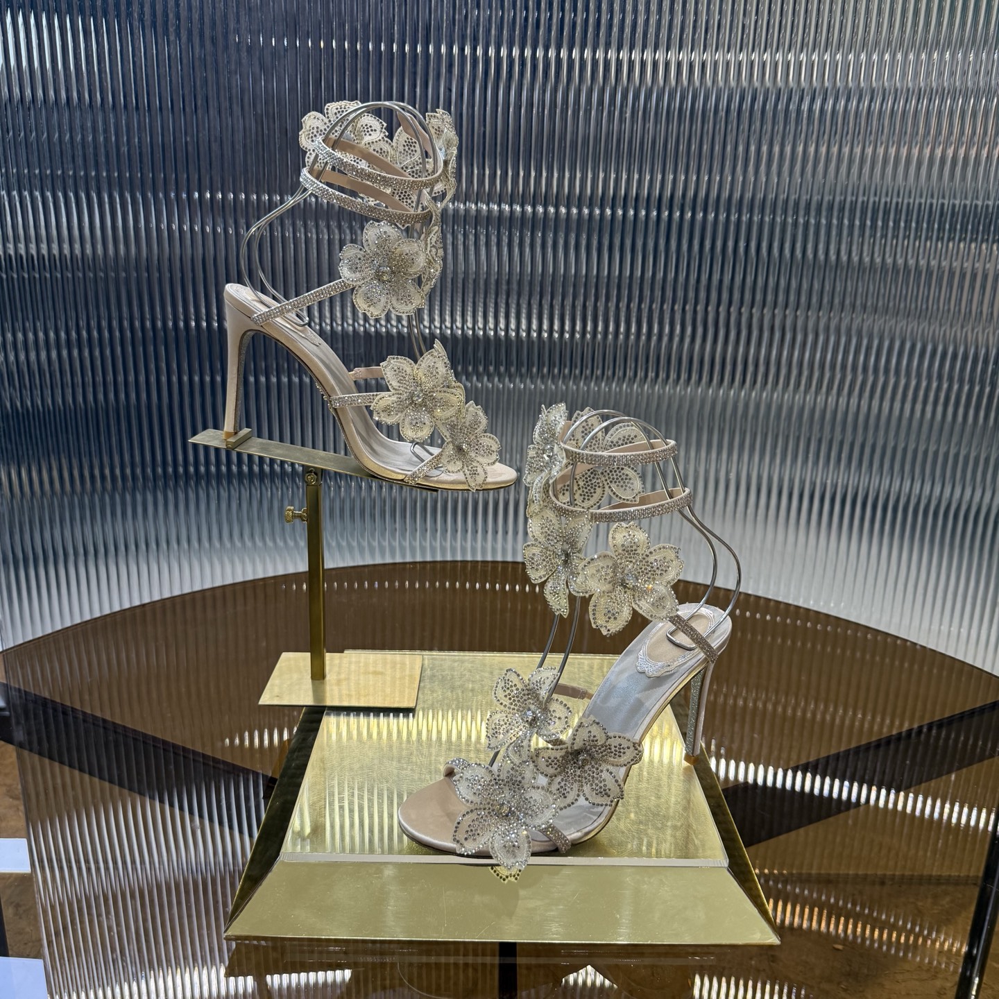 Fashionable FLORIANE High Heels with Snake-Style Lace and Water Drills - 图片 5