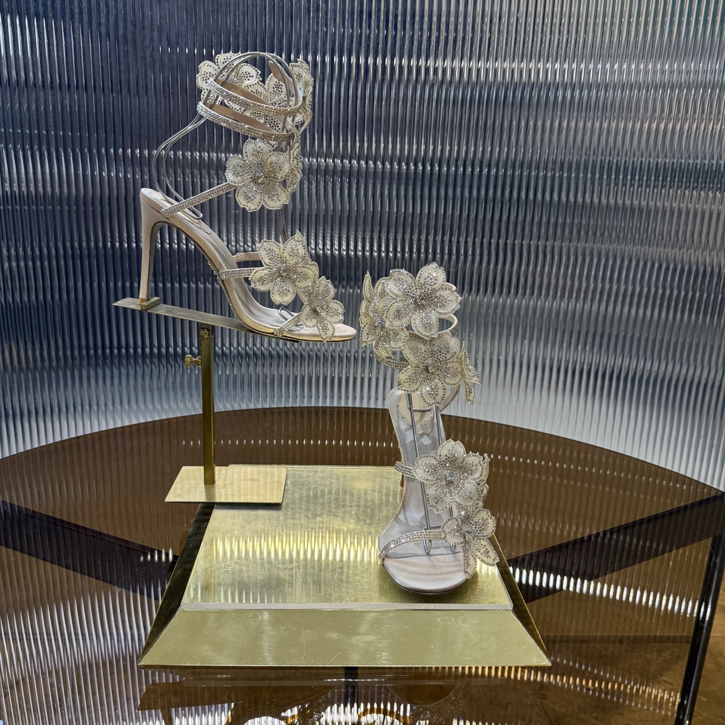 Fashionable FLORIANE High Heels with Snake-Style Lace and Water Drills - 图片 6