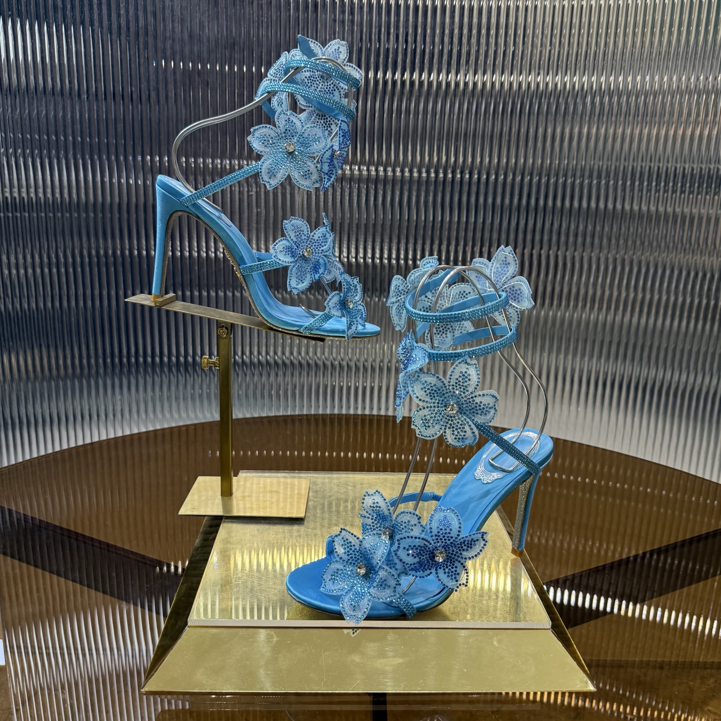 Elegant FLORIANE High Heels with Snake-Style Lace and Water Drills, 7 Colors, Size 34-43 - 图片 5