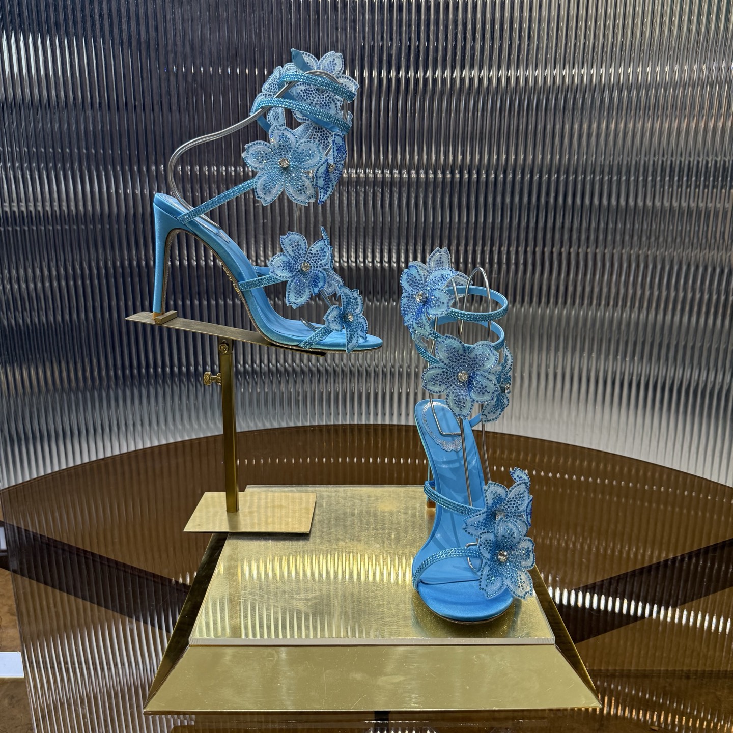 Elegant FLORIANE High Heels with Snake-Style Lace and Water Drills, 7 Colors, Size 34-43 - 图片 6