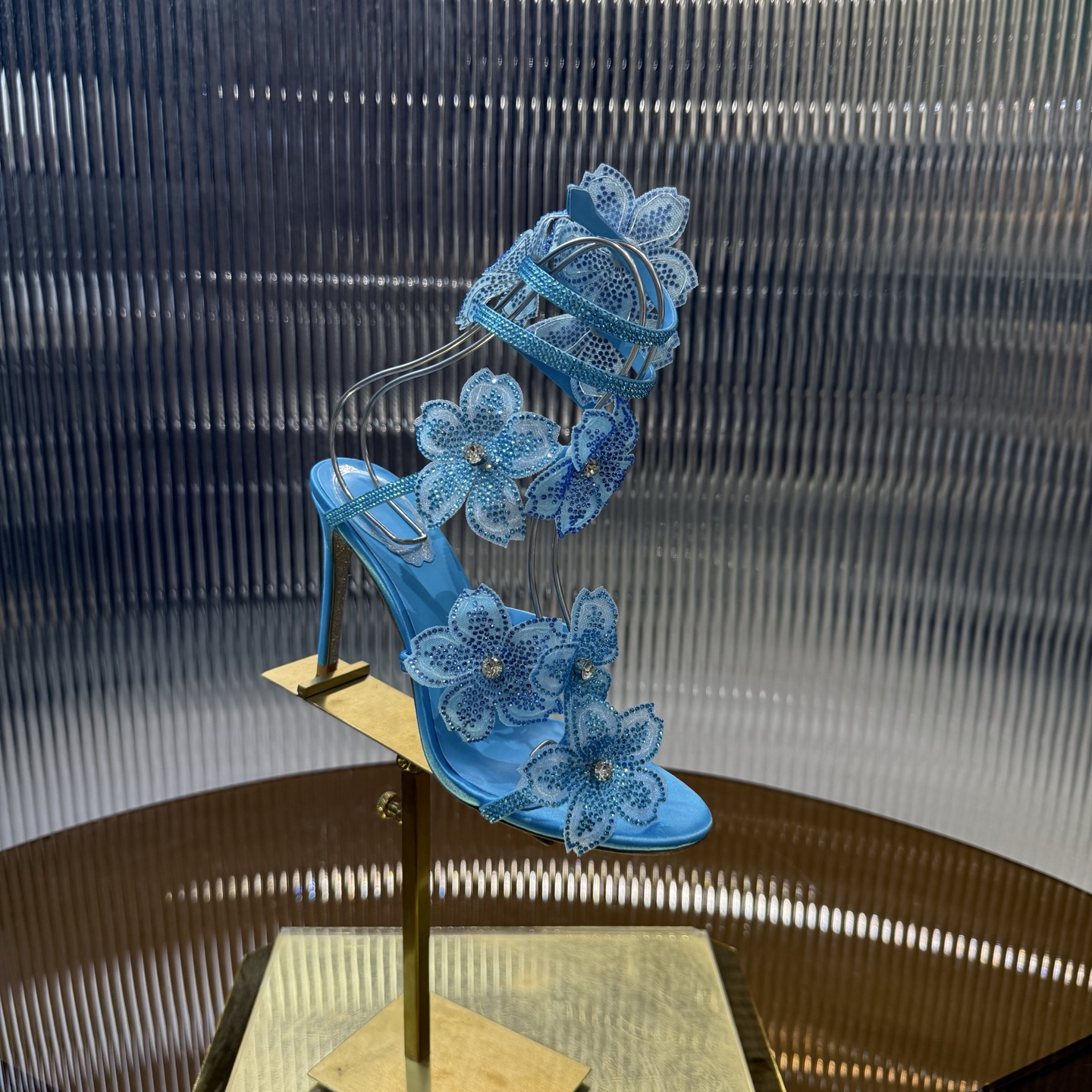 Elegant FLORIANE High Heels with Snake-Style Lace and Water Drills, 7 Colors, Size 34-43 - 图片 7