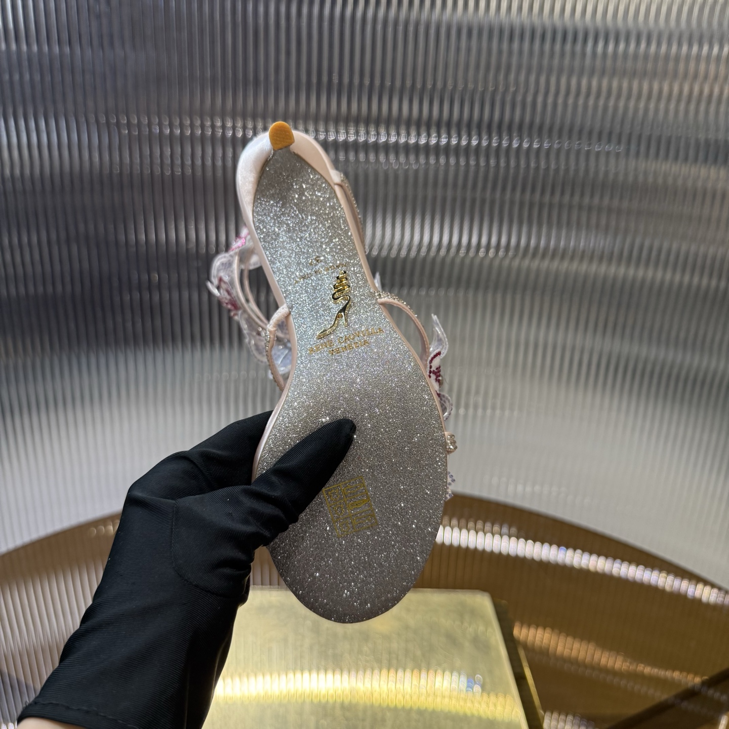 Stylish FLORIANE High Heels with Snake-Style Lace and Water Drills - 图片 9