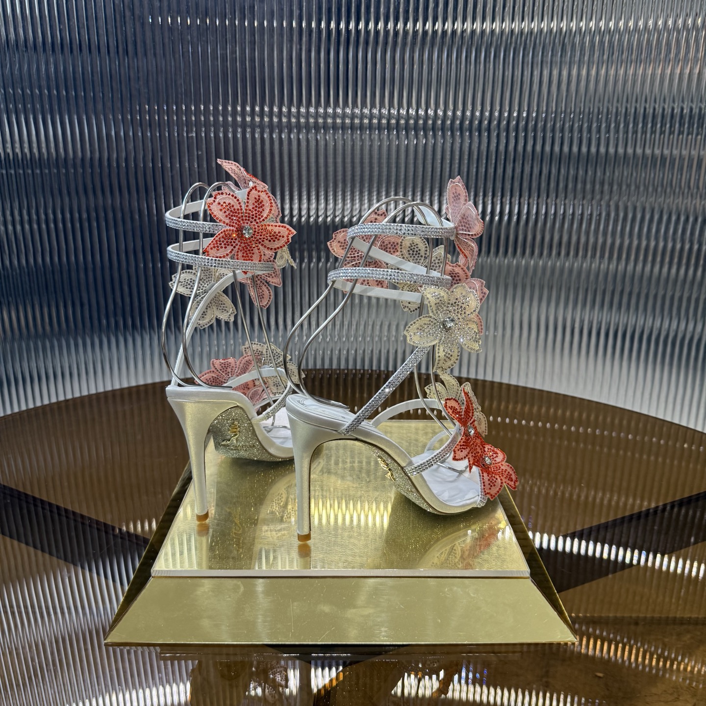 Fashionable FLORIANE Snake-Style High Heels with Water Drills, 7 Colors, Size 34-43 - 图片 4