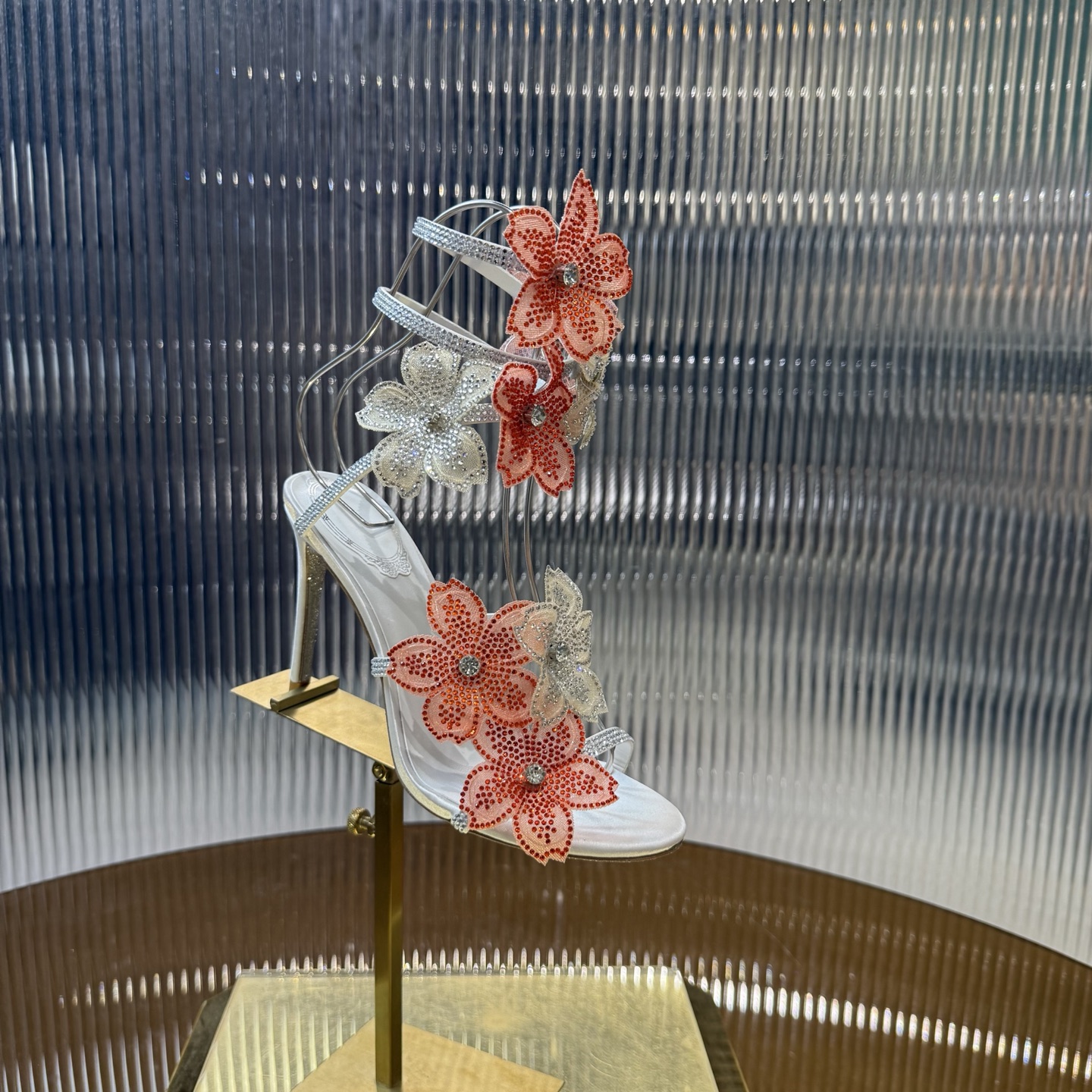 Fashionable FLORIANE Snake-Style High Heels with Water Drills, 7 Colors, Size 34-43 - 图片 6