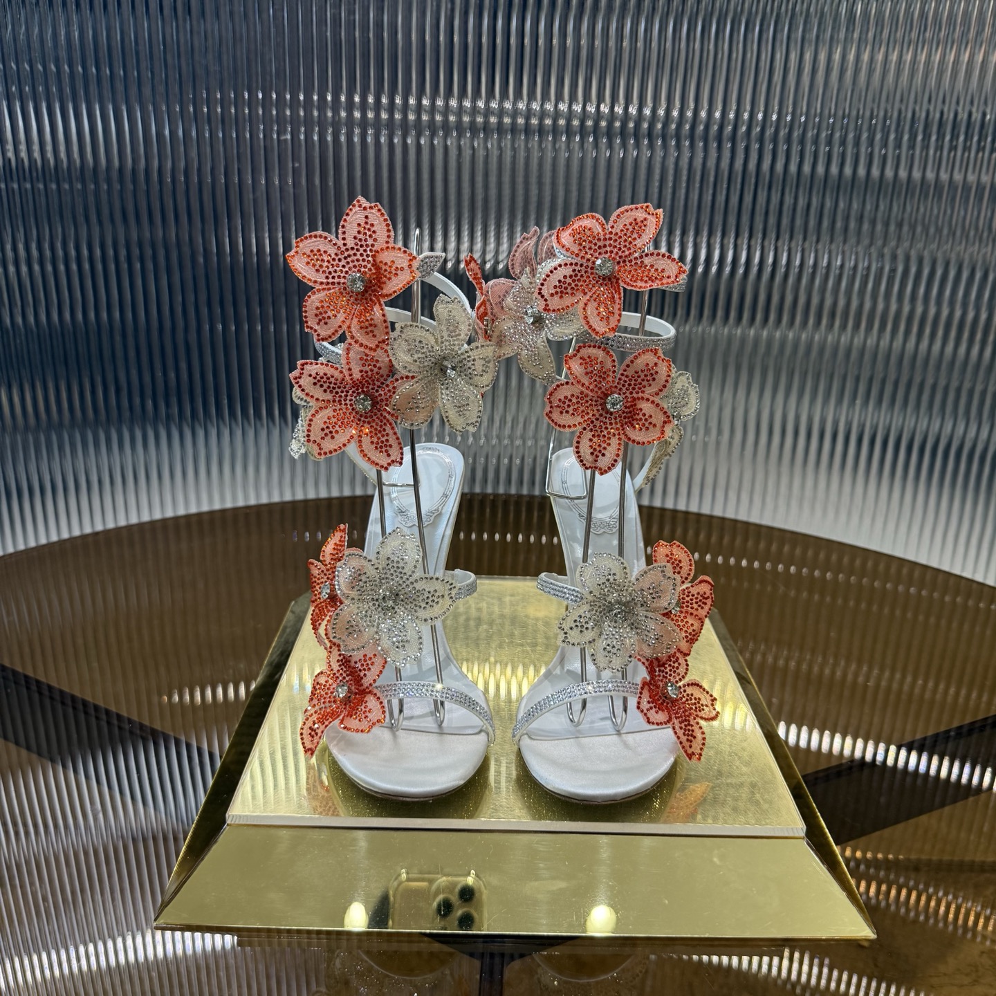 Fashionable FLORIANE Snake-Style High Heels with Water Drills, 7 Colors, Size 34-43