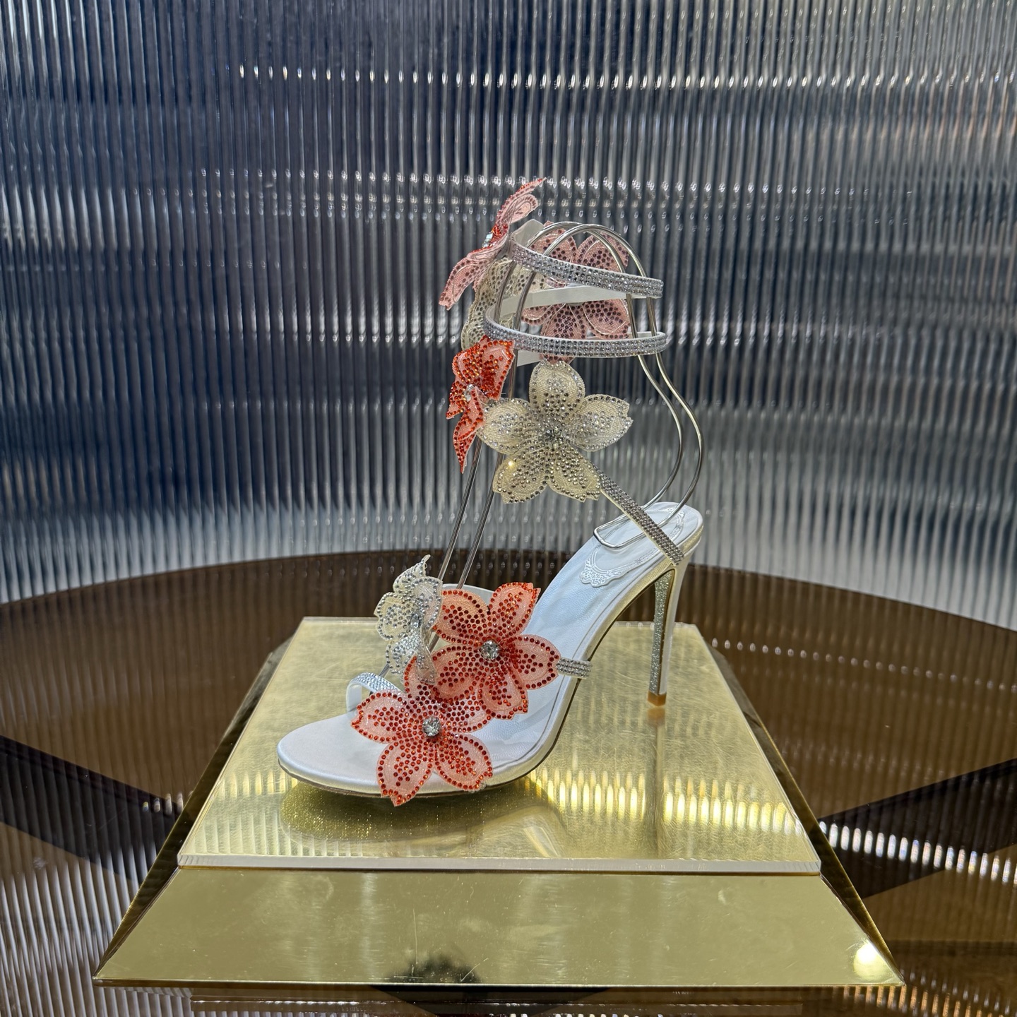 Fashionable FLORIANE Snake-Style High Heels with Water Drills, 7 Colors, Size 34-43 - 图片 7