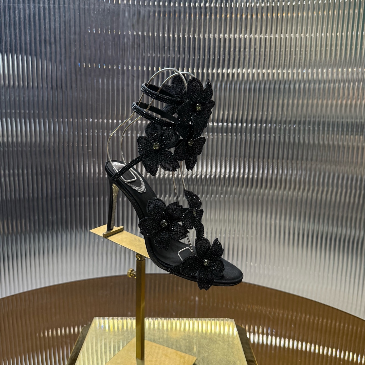 Elegant FLORIANE High Heels with Snake-Style Lace and Water Drills. - 图片 6