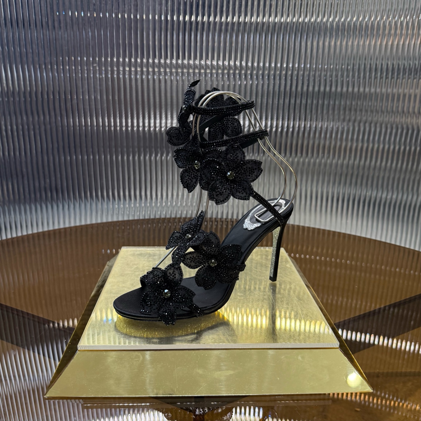 Elegant FLORIANE High Heels with Snake-Style Lace and Water Drills. - 图片 3
