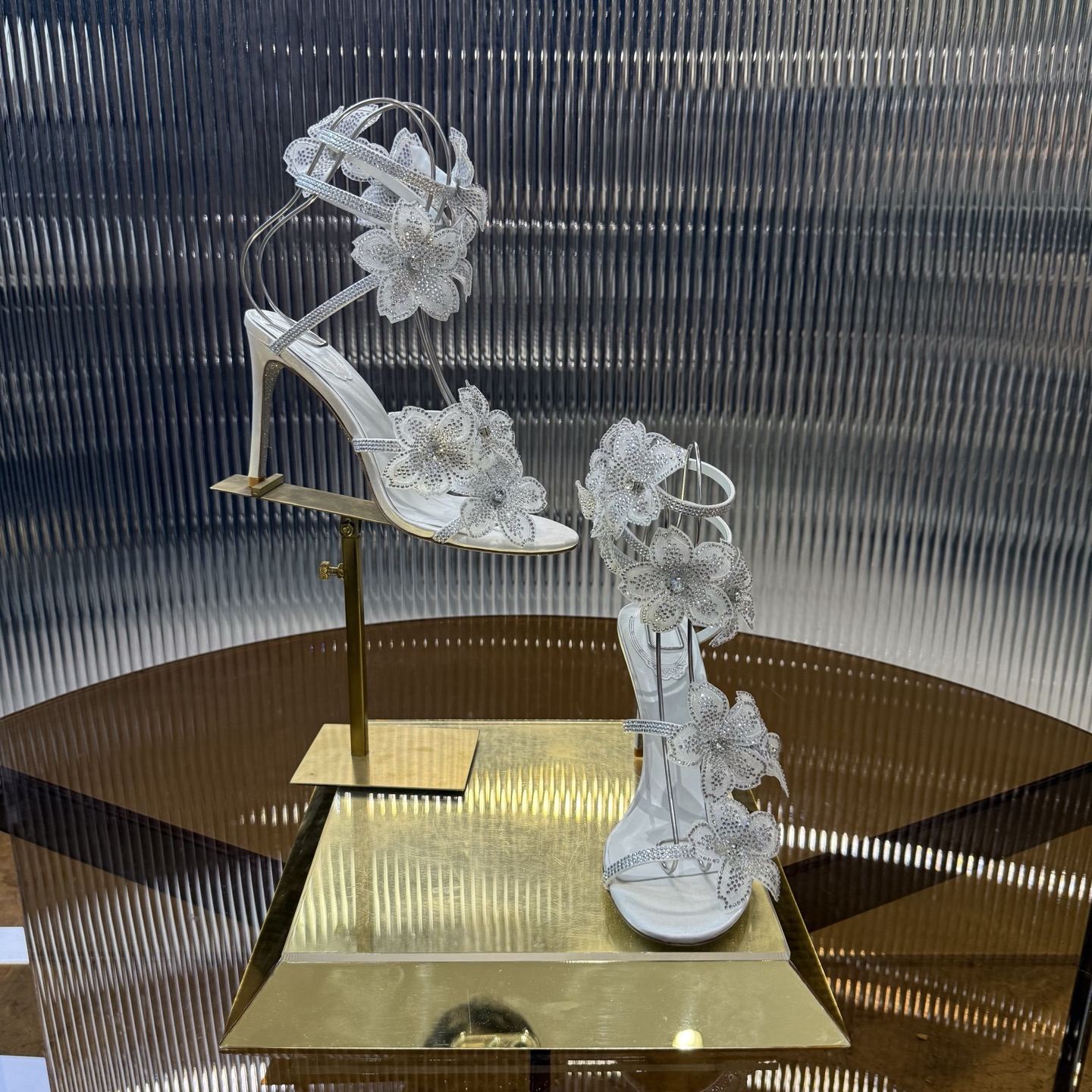 Stylish FLORIANE High Heels with Snake-Style Lace and Water Drills - 图片 7