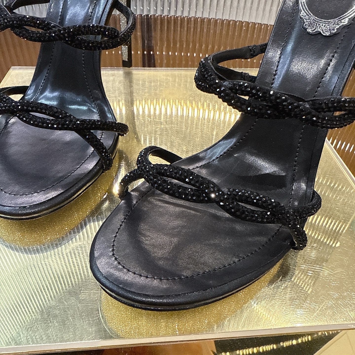 CATERINA Crystal Heel Pumps: Elegant design with bright water drills, perfect for elegance. - 图片 8