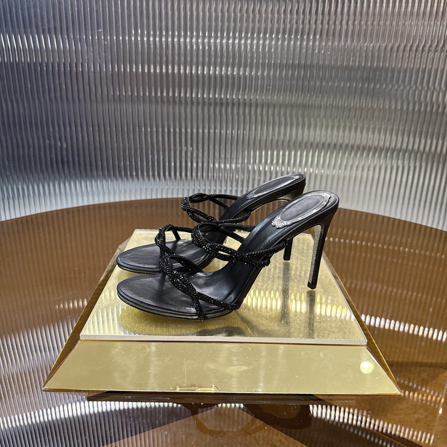 CATERINA Crystal Heel Pumps: Elegant design with bright water drills, perfect for elegance. - 图片 2