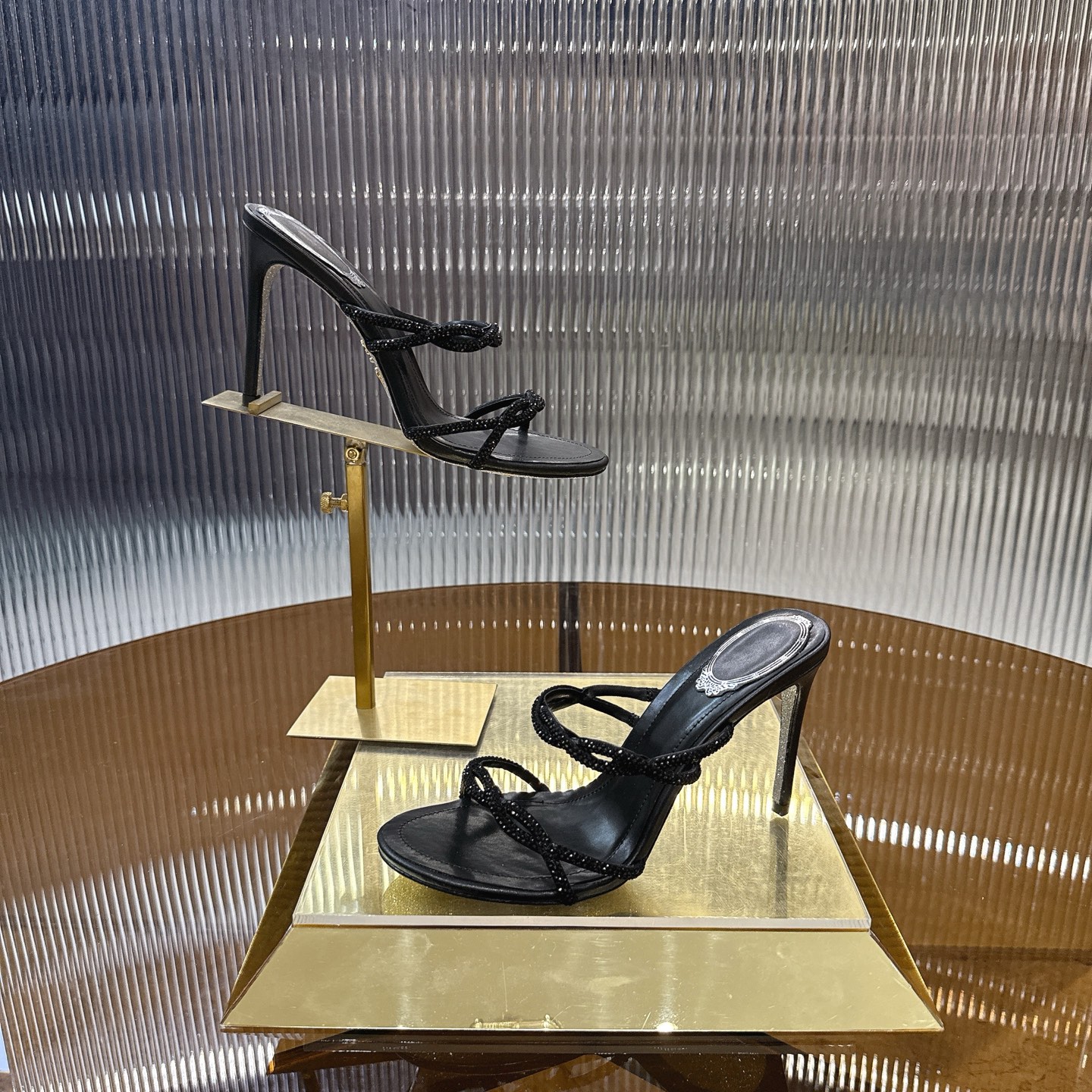 CATERINA Crystal Heel Pumps: Elegant design with bright water drills, perfect for elegance. - 图片 5