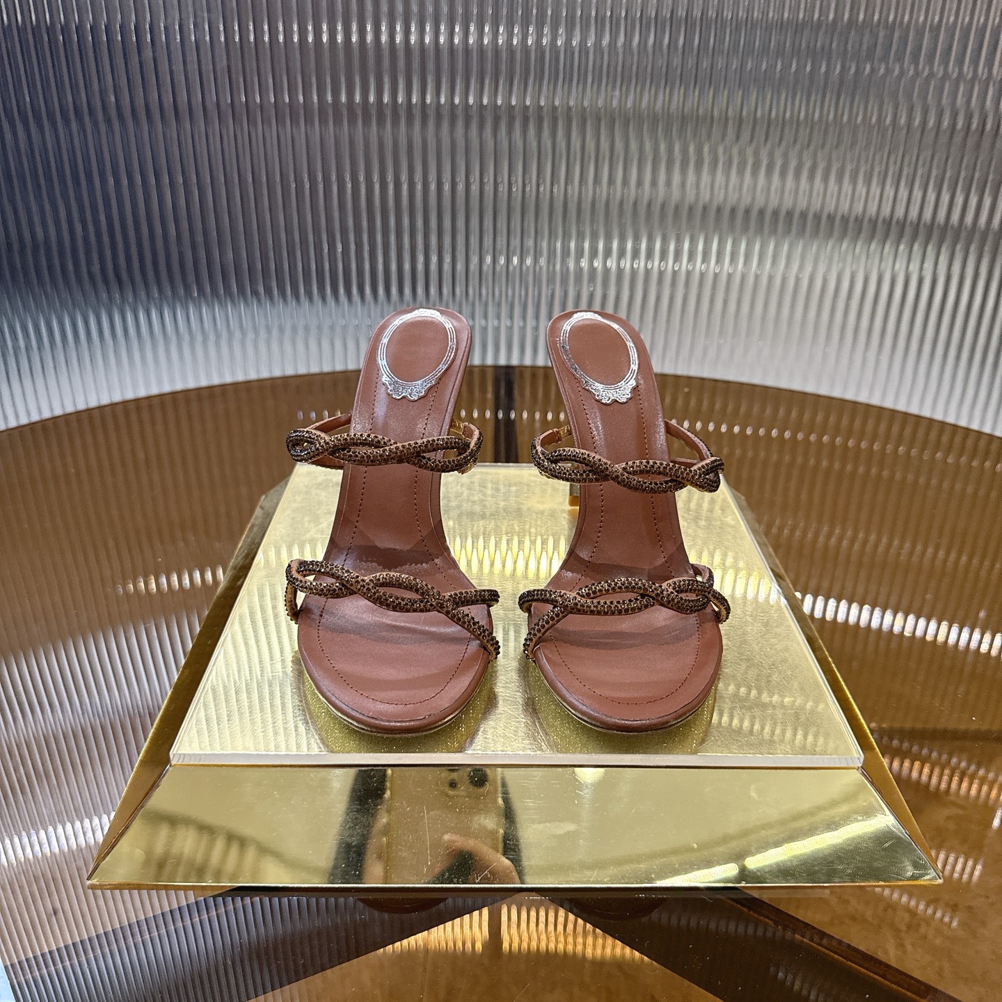 Luxurious Crystal Heel Pumps with Viper Design – CATERINA Collection